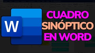 ➡️ Cómo hacer un CUADRO SINÓPTICO en WORD  Paso a Paso FÁCIL [upl. by Patrich]