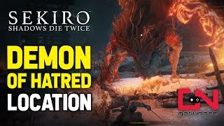 Sekiro  Demon of Hatred Location  How to Spawn Optional Boss [upl. by Eimme]