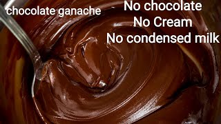 💕3 minute Chocolate ganache Using Cocoa Powder without creamChocolate frosting recipe [upl. by Paquito]