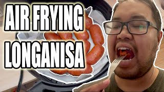 How to cook LONGANISA in an AIR FRYER SO EASY [upl. by Elbas]