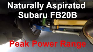 Naturally Aspirated Subaru  FB20B  Peak Power [upl. by Annahsat]