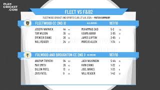 Fleetwood CC 2nd XI v Fulwood and Broughton CC 2nd XI [upl. by Blount435]