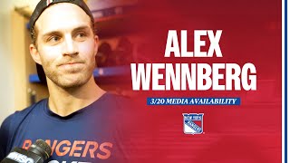 NYR Practice Alex Wennberg Media Availability  March 20 2024 [upl. by Ursal]