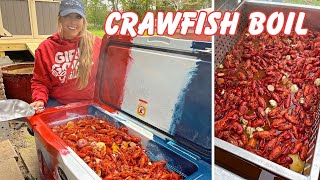 HOSTING MY FIRST CRAWFISH BOIL  HOW TO DO IT TOO [upl. by Asirret]