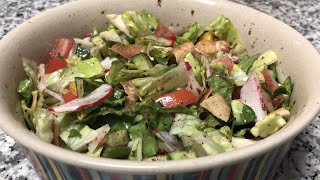 How to make Fattoush Salad  Vegetable salad for Diet  Pinay in Saudi [upl. by Annohsak]