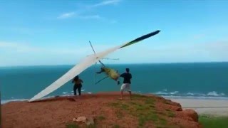 Hang gliding  Epic fail take off [upl. by Alleunamme301]