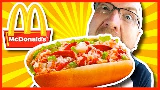 McDonalds McLobster Sandwich Review  Drive Thru test  1st time trying the McLobster [upl. by Alyce]