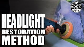 How To Best Headlight Restoration Method  Chemical Guys Car Care [upl. by Gaven750]