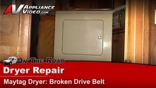 Maytag Dryer Repair  Does Not Produce Heat  Drive Belt [upl. by Nets]