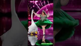 The positive energy of the fat girl on the AGT stage dance talent [upl. by Pacian231]