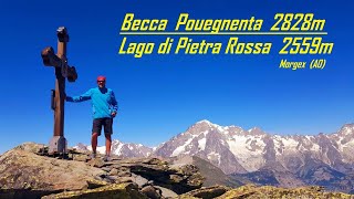 Becca Pouegnenta 2828m Lago di Pietra Rossa 2570m Morgex AO 20 Luglio 2020 [upl. by Cullie880]