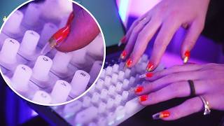 Gibi ASMR  Lets Test a Silicone Nubby Keyboard for Long Nails  General Vibing amp Typing [upl. by Hollenbeck]