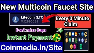 High Paying Faucet Site  New Multicoin Faucet  Claim Every 0 Minute  Claim LTC DGB DOGE FEY 🤑 [upl. by Llehcnom]