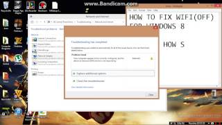 How to fix wifi off problem for windows 8 without updatingdownloading new files [upl. by Nogras]