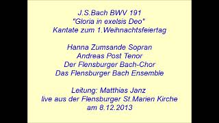 Bach Kantate BWV 191 Gloria in exelsis Deo Matthias Janz 2013 [upl. by Nyladnohr64]