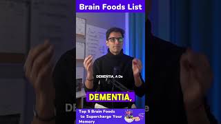 Brain food list  Top 5 Brain Food Vegan to Supercharge Your Memory [upl. by Klenk212]