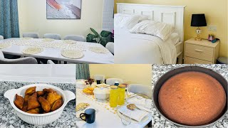 Hosting FriendsBreakfastDinnerGuest BedroomampBathroom ResetVanilla Cake RecipeCardamon Mandazi [upl. by Ahcsatan]