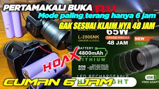 Bongkar Daleman senter Luby 65 Watt viral  Gak sesuai klaimnya hingga 48 jam [upl. by Niveek]