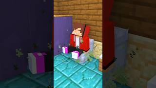 HELP JJ Sister 🎀 amp Mikey VS Evil JJ in Toilet  Minecraft Animation shorts [upl. by Itak]