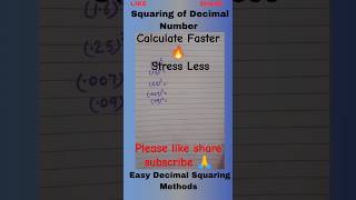 Decimal Squaring Trick 🔥 Math magic unveiledmathsdecimal [upl. by Eceerehs718]