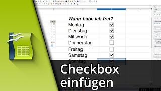 OpenOffice Calc Checkbox einfügen  Checkbox in Zelle ✅ Tutorial [upl. by Kcirej]