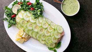 Cold Poached Salmon with Green Goddess Dressing [upl. by Anniram439]