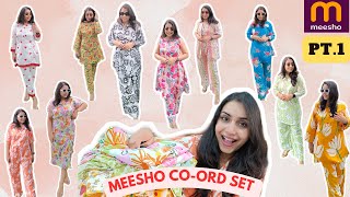 HUGE Stylish amp Trendy Coord Sets from Meesho Part 1  Two Piece Sets VACATION SPECIAL [upl. by Nwahs]