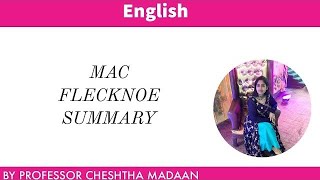 MAC FLECKNOE SUMMARY LINE WISE SUMMARY OF MAC FLECKNOE LINES 4178 [upl. by Winterbottom]