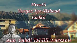 Cabdi Tahliil Heestii  Yaxyax iyo Xishood  Qaraami Xul ah With Lyrics [upl. by Arak]