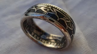 How to Contrast a Silver Coin Ring  Patina Finish [upl. by Aelyk]