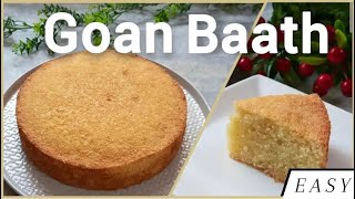 Goan Baath Cake  Semolina amp coconut cake  Christmas Cake recipe  festive Sweets Christmas special [upl. by Rus]