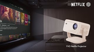 1080P Official Netflix LCD Projector with ChatGPT remote control and CTS certified Android OS [upl. by Suzanne]