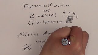 Transesterification of Biodiesel Calculations Methanol Ethanol Amounts and  Yield [upl. by Justina609]