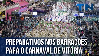 Preparativos nos barracões para o carnaval de Vitória [upl. by Rycca]