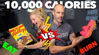 10000 Calories Couples Challenge  EAT And BURN in 24 Hours [upl. by Acnalb]