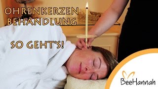 Ohrenkerzenbehandlung mit Anleitung Ohrenkerzen Anwendung Ohrkerzen Wirkung amp Ergebnis [upl. by Nikos278]