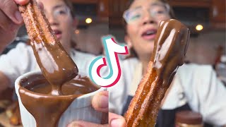 🍫 Easy CHURROS at Home  VIRAL Tiktok Recipe 🍫 [upl. by Ardith]