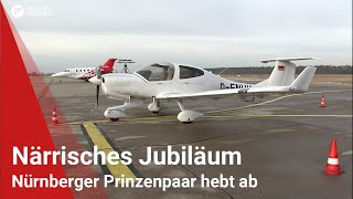 Närrisches Jubiläum beim Prinzenflug Prinzenpaare heben ab [upl. by Mickie93]