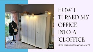 How to turn an office into a cloffice a walkin closet and office combined [upl. by Lenahs770]