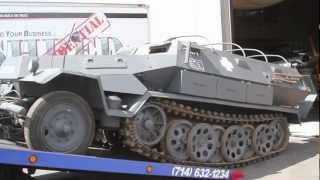 World War 2 German Hanomag Sd Kfz 2516 HalfTrack Being Delivered to New Home [upl. by Monika]