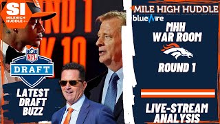 MHH War Room NFL Draft  Round 1  Mile High Huddle [upl. by Azyl]