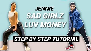 JENNIE  Sad Girlz Luv Money EASY TUTORIAL STEP BY STEP EXPLANATION  BEGINNER FRIENDLY [upl. by Ahaelam192]