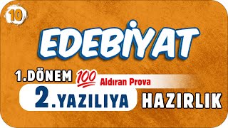 10Sınıf Edebiyat 1Dönem 2Yazılıya Hazırlık 📑 2023 [upl. by Spatola]