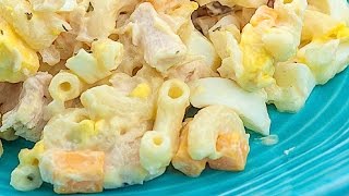 Macaroni Salad  How to Make Mac and Cheese Salad with Eggs  Panlasang Pinoy [upl. by Anileve]