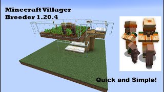 Minecraft Villager Breeder 1204  Quick and Simple [upl. by Arok]