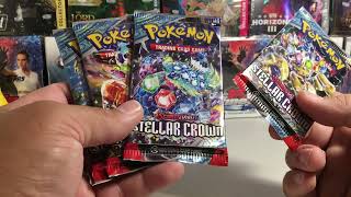 Opening A Set of All 4 Booster Pack Arts of 2024 Pokemon Scarlet amp Violet Stellar Crown Cards [upl. by Rachele310]