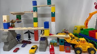 Marble Run Race ☆ HABA Slope Dump Truck amp Garbage Truck amp Retro Truck Garbage Truck Long Version [upl. by Kathlene]