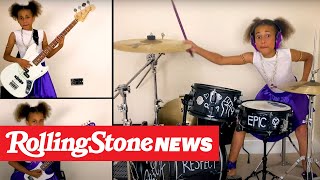 Watch 10YearOld Drummer Nandi Bushell Perform Dave Grohl Theme Song  RS News 10220 [upl. by Joslyn]