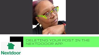 Deleting Your Post on the NextDoor App [upl. by Kizzie]