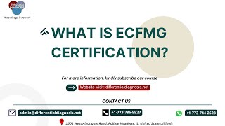 WHAT IS ECFMG CERTIFICATION  USMLE STEPI  STEPII CK  IM amp FM RESIDENTS  PA amp NPs [upl. by Jasmine]